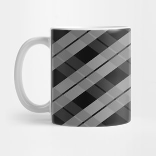 Crossed checked black tone pattern Mug